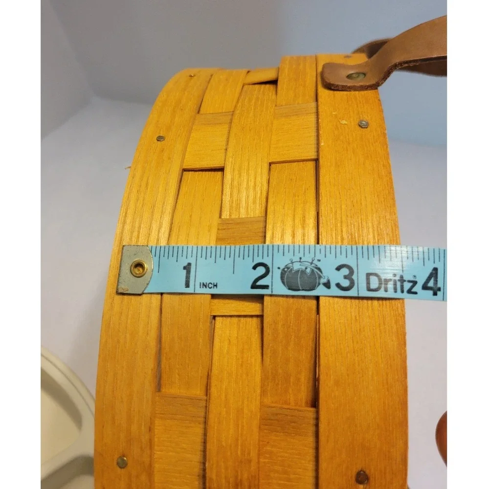 Peterboro Basket Serving Relish Tray Divided Picnic Carrier Farmhouse Wood Large